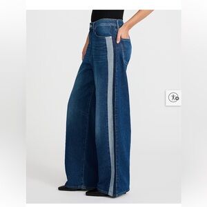 Express Dark wash side striped baggy low slung jeans  SIZE 12 Long  NWT